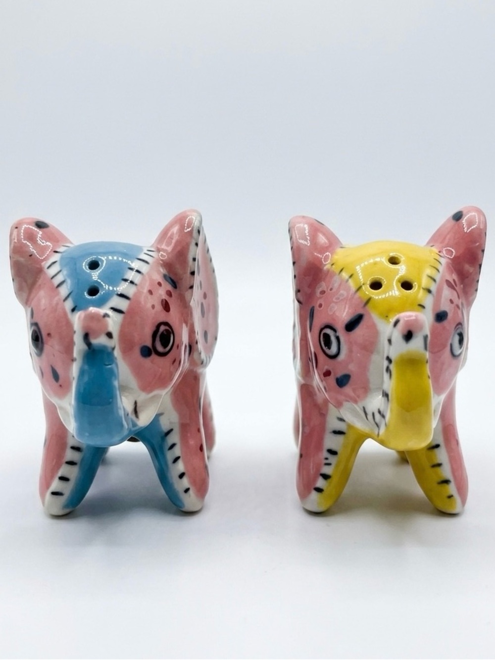 Vintage Napco Japan Elephant Salt Pepper Shakers Mid Century Kitsch